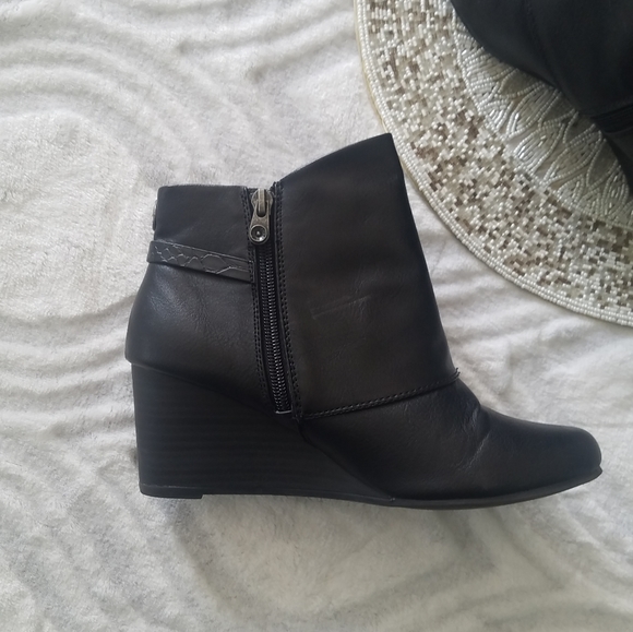 Blowfish Bangle Tall Wedge Boots in Black Fawn - Beyond the Rack | Wedge boots, Boots, Riding boots